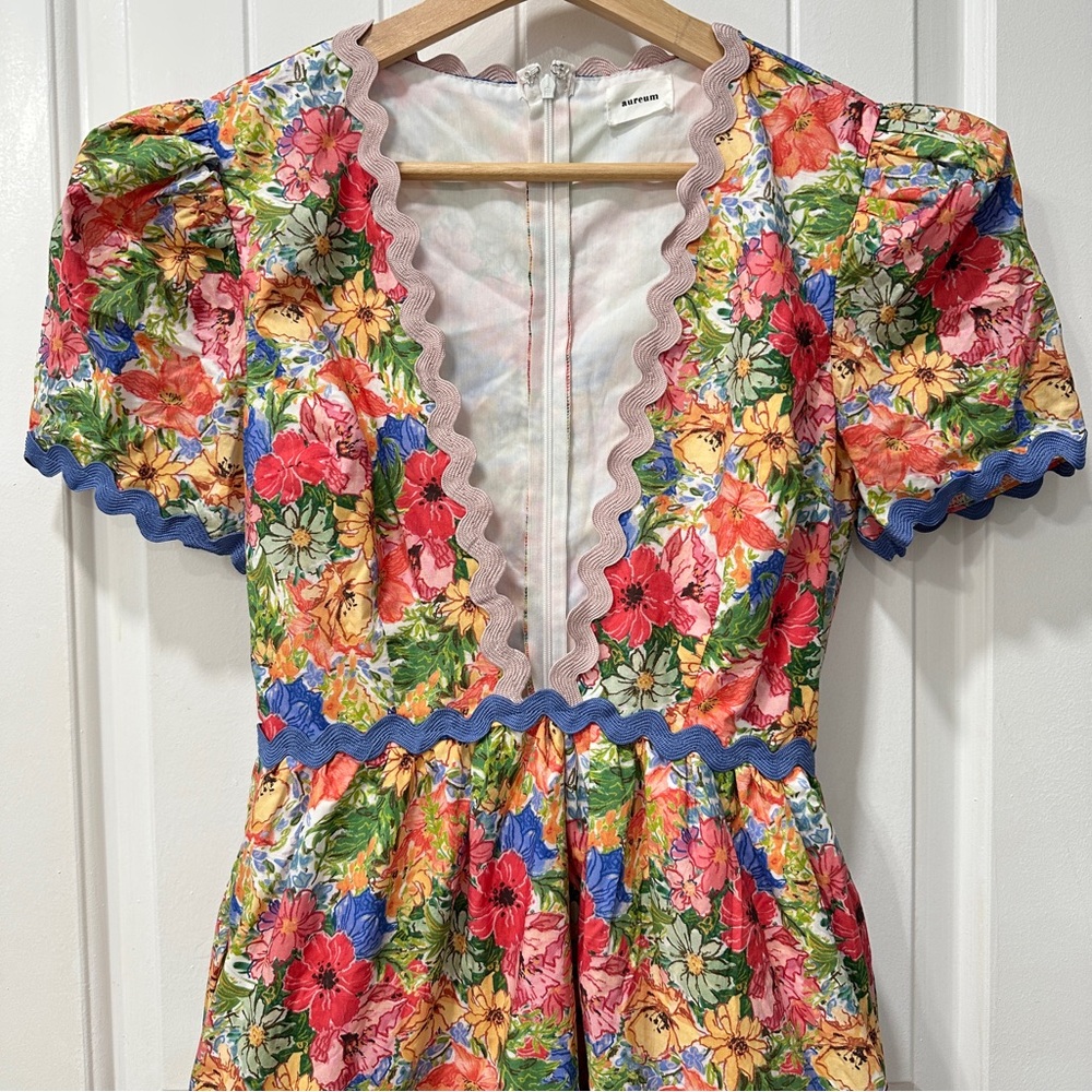 Aureum Madeleine Floral Multicolor Midi Dress - Picture 3 of 9